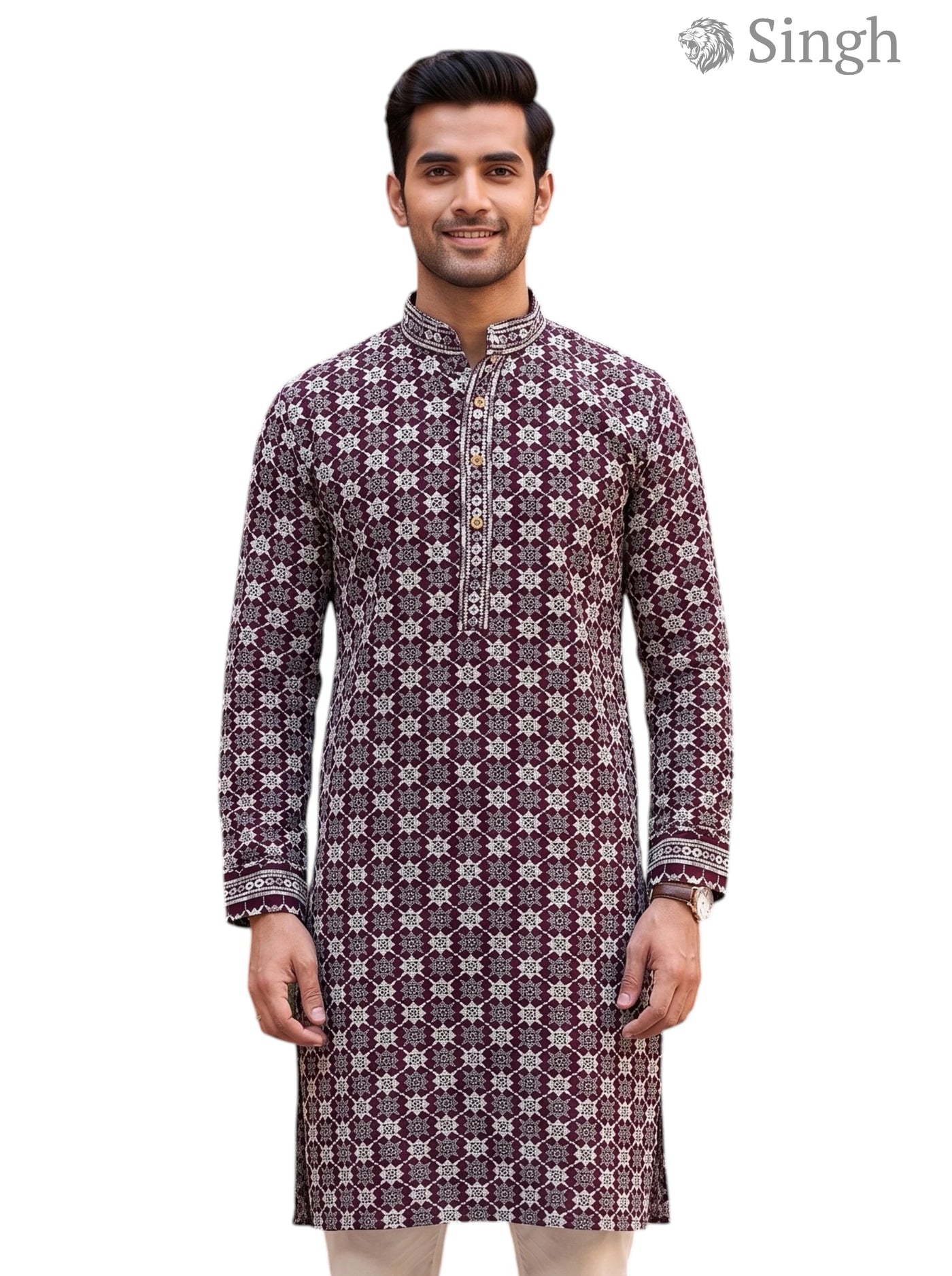 Singh Long Kurta-19-201-1 Men's Kurta for Royal Occasions