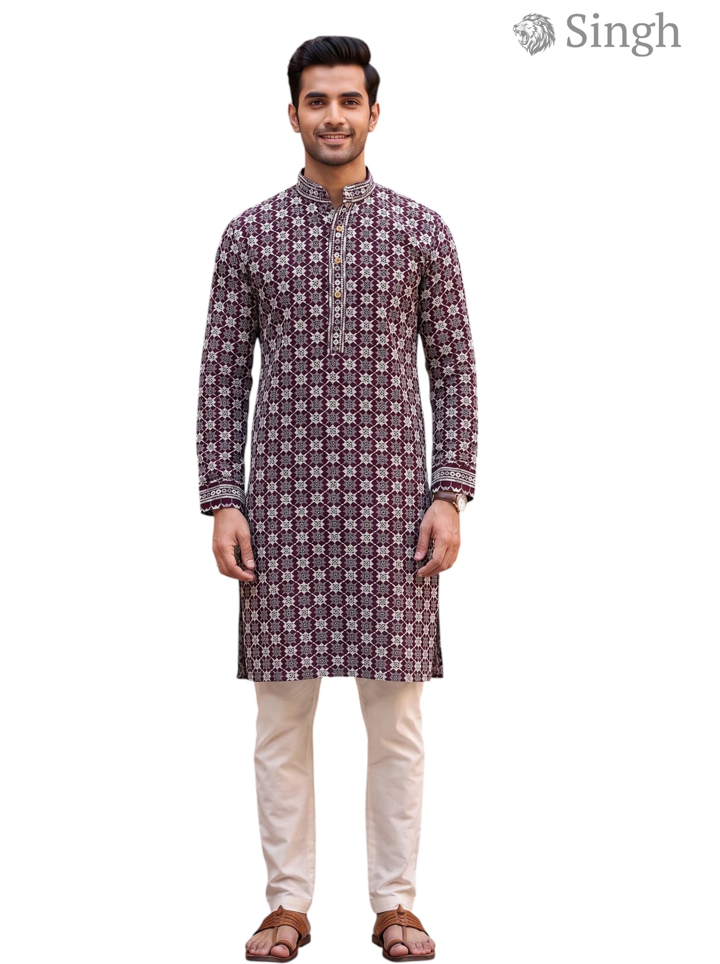 Singh Long Kurta-19-201-1 Men's Kurta for Royal Occasions