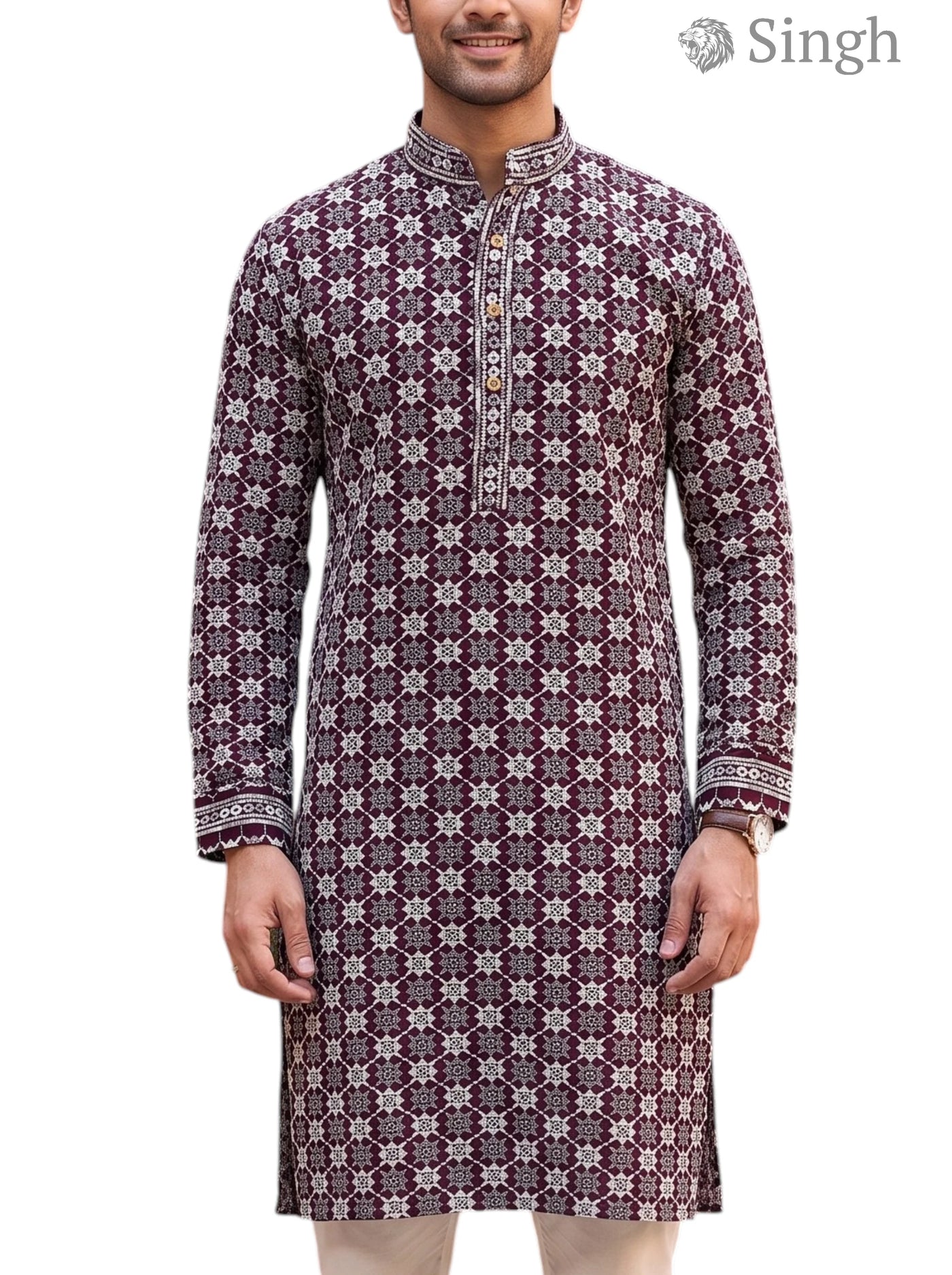 Singh Long Kurta-19-201-1 Men's Kurta for Royal Occasions