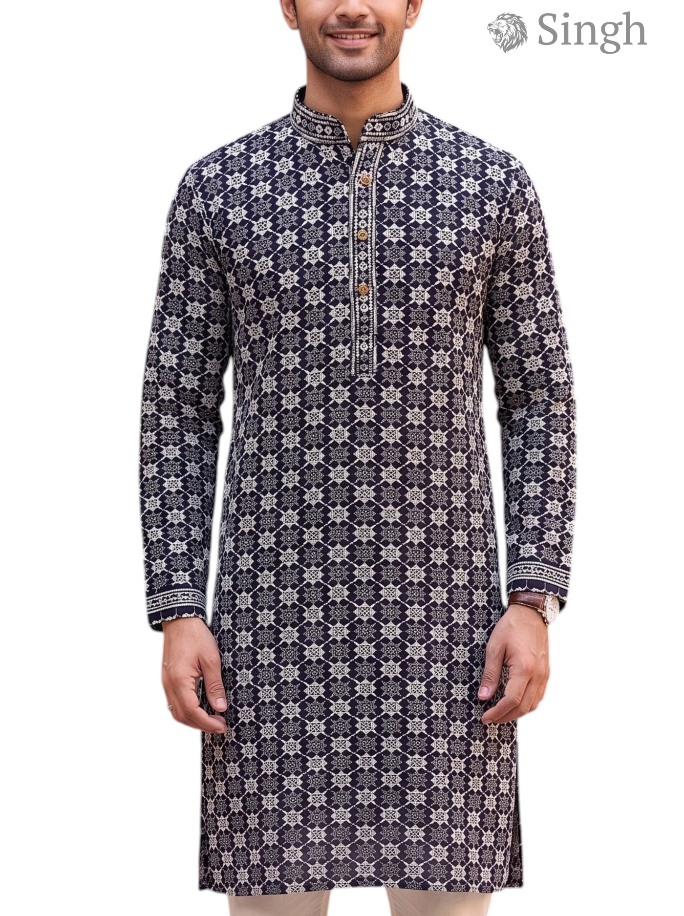 Singh Long Kurta-19-201-1 Men's Kurta for Royal Occasions