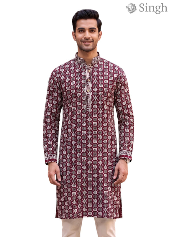 સિંઘ ભાટી લોગો-બ્લેક શર્ટ | પ્રીમિયમ એથનિક વેર