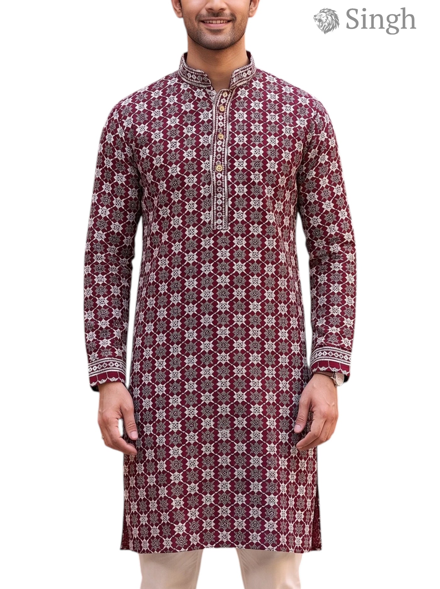 Singh Long Kurta-19-201-1 Men's Kurta for Royal Occasions