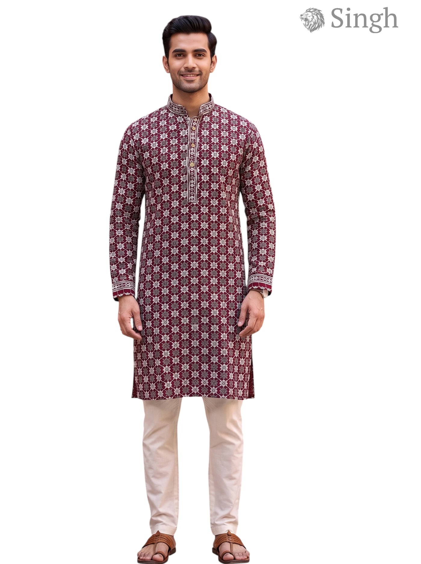 Singh Long Kurta-19-201-1 Men's Kurta for Royal Occasions