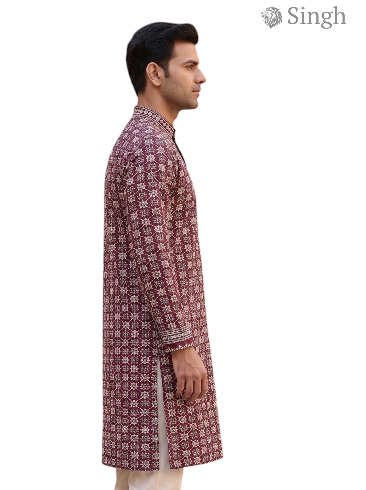 Singh Long Kurta-19-201-1 Men's Kurta for Royal Occasions