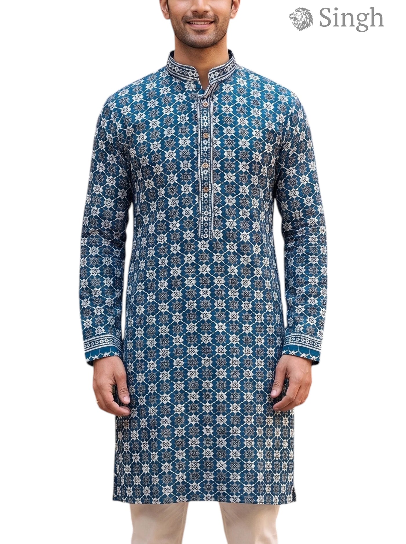Singh Long Kurta-19-201-1 Men's Kurta for Royal Occasions