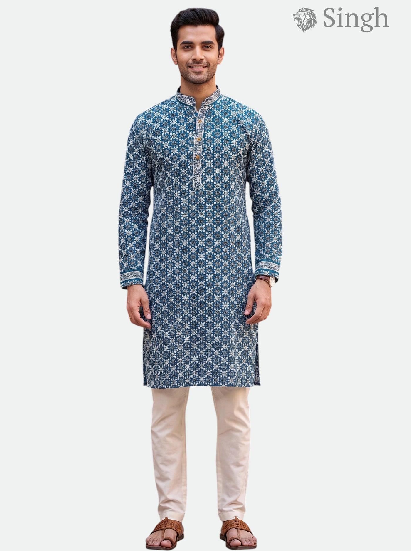 Singh Long Kurta-19-202-4 Men's Kurta for Royal Occasions