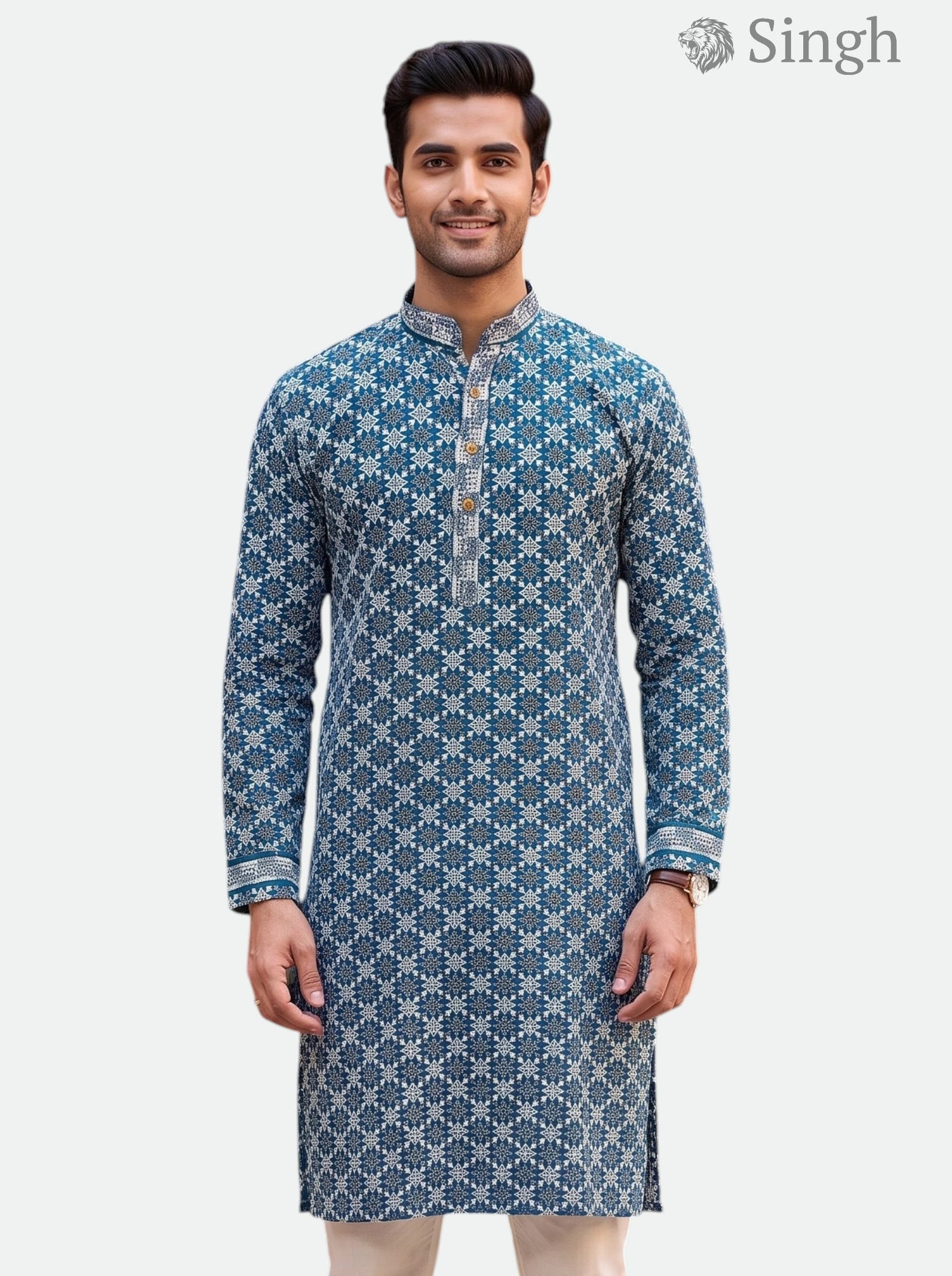 Singh Long Kurta-19-202-4 Men's Kurta for Royal Occasions