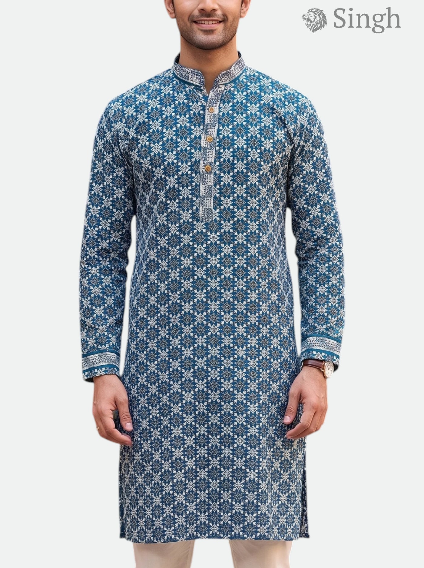 Singh Long Kurta-19-202-4 Men's Kurta for Royal Occasions