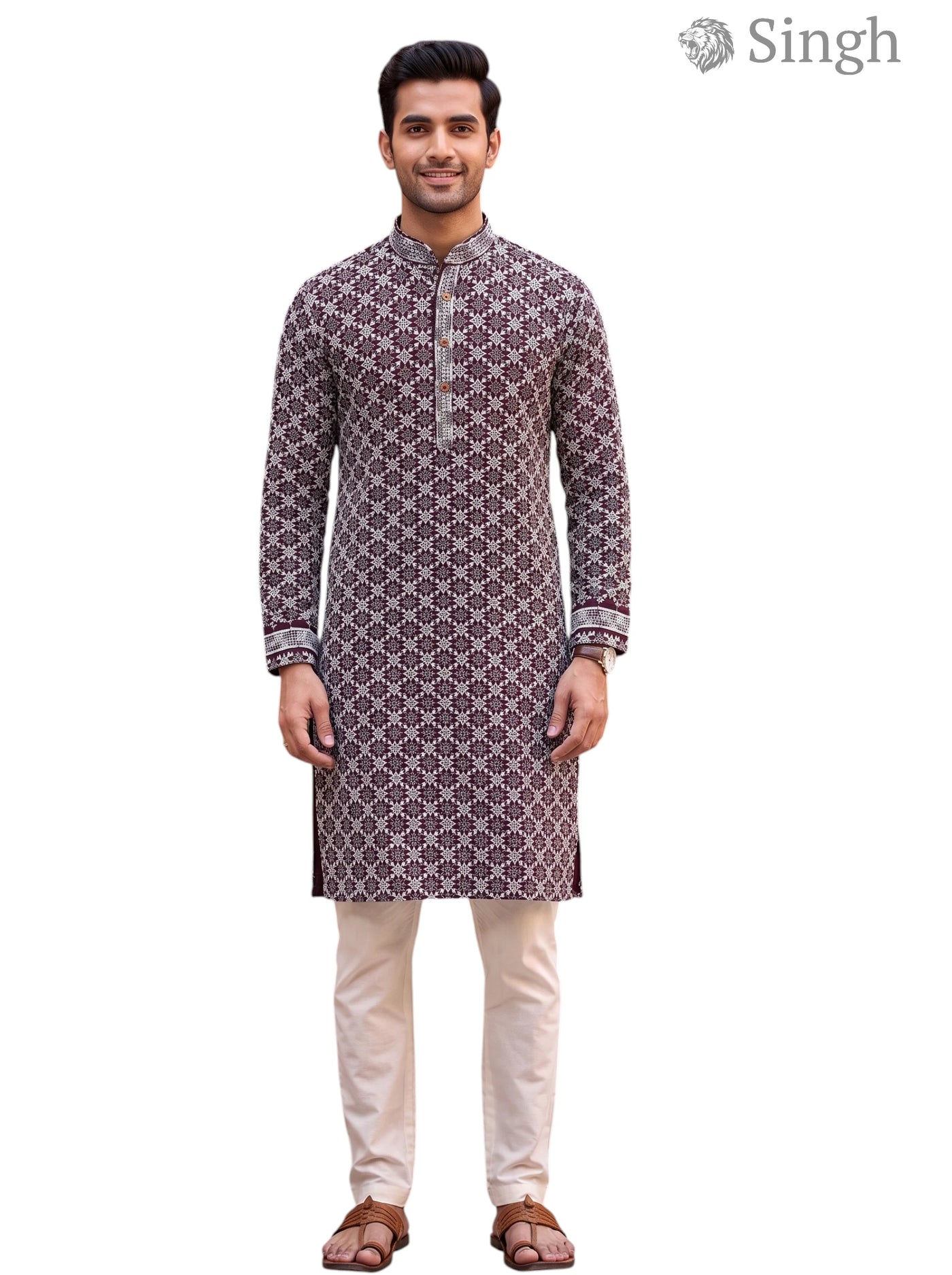 Singh Long Kurta-19-202-4 Men's Kurta for Royal Occasions
