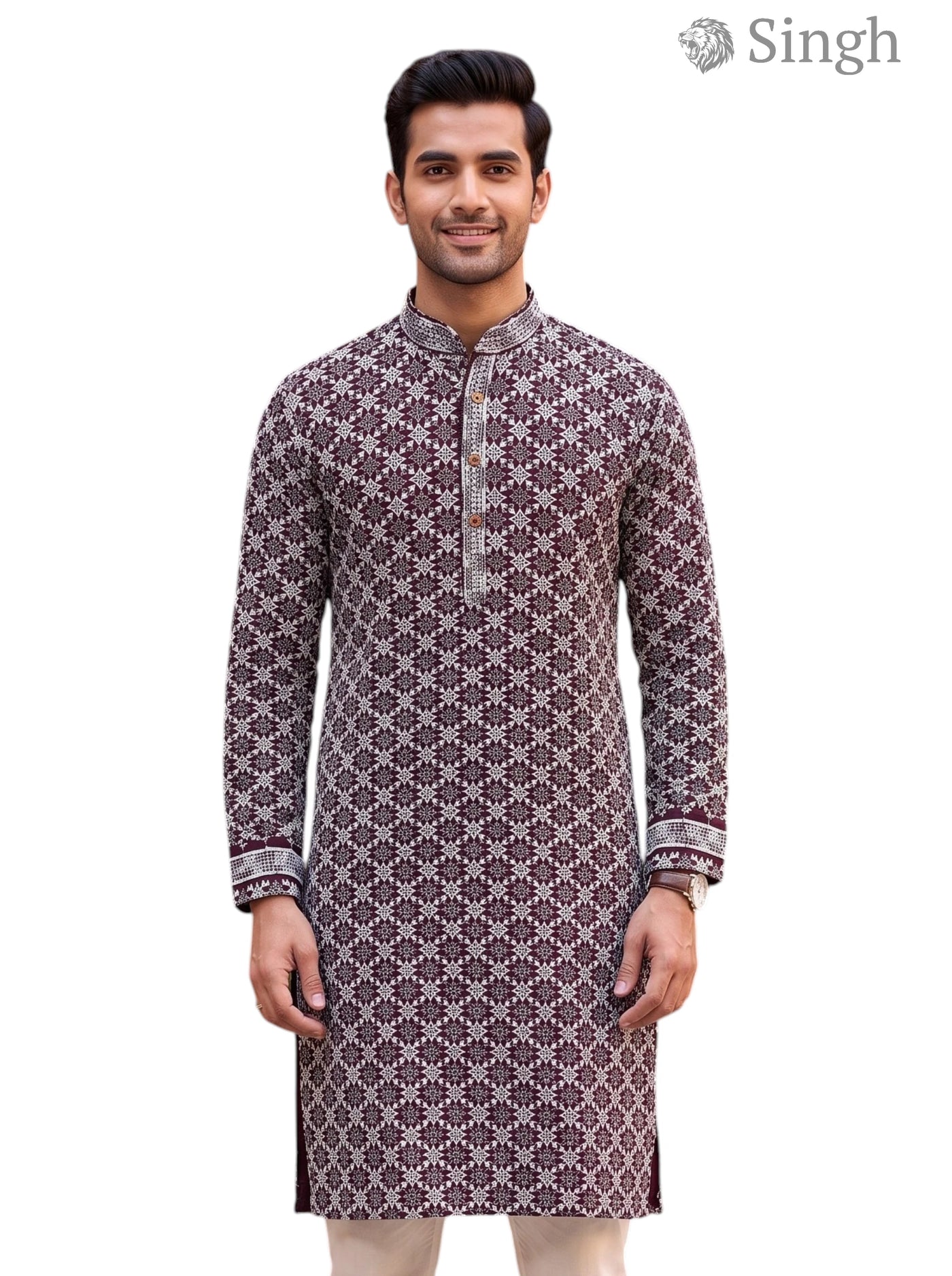 Singh Long Kurta-19-202-4 Men's Kurta for Royal Occasions