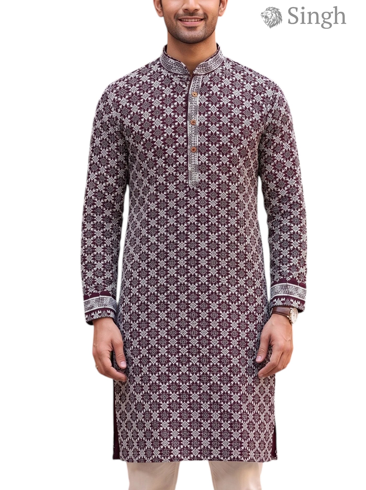 Singh Long Kurta-19-202-4 Men's Kurta for Royal Occasions