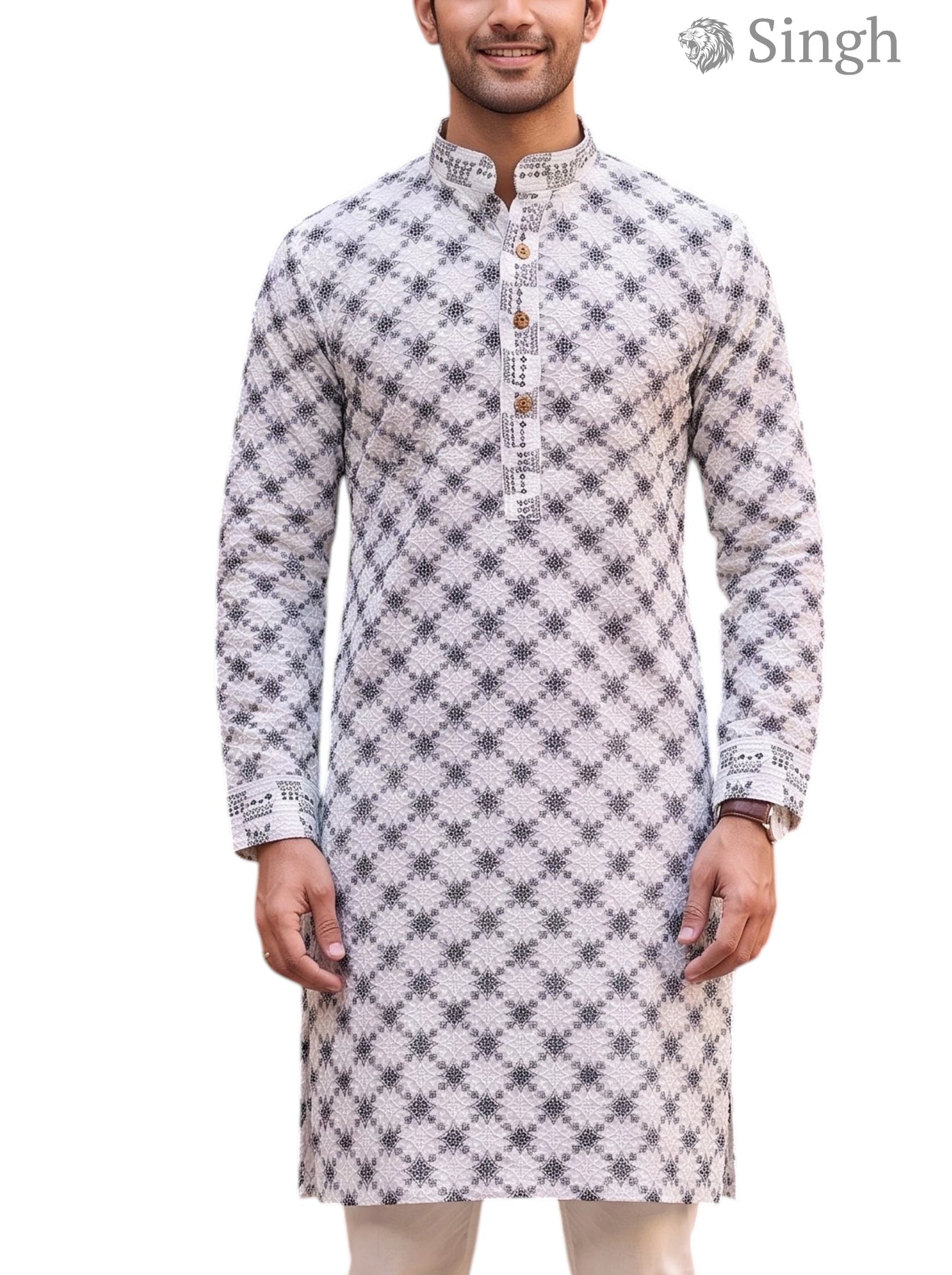 Singh Long Kurta-19-202-4 Men's Kurta for Royal Occasions