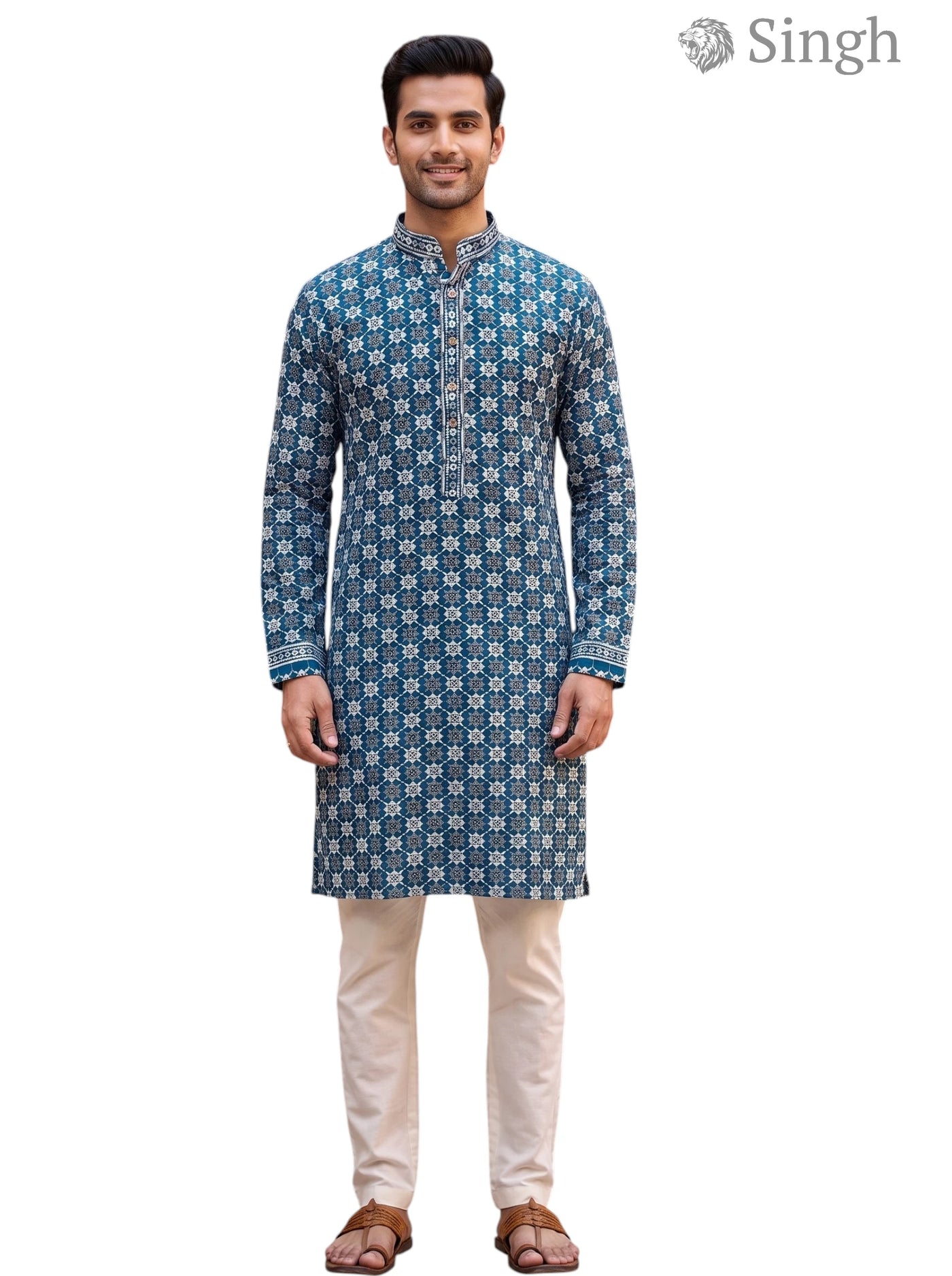 Singh Long Kurta-19-201-1 Men's Kurta for Royal Occasions