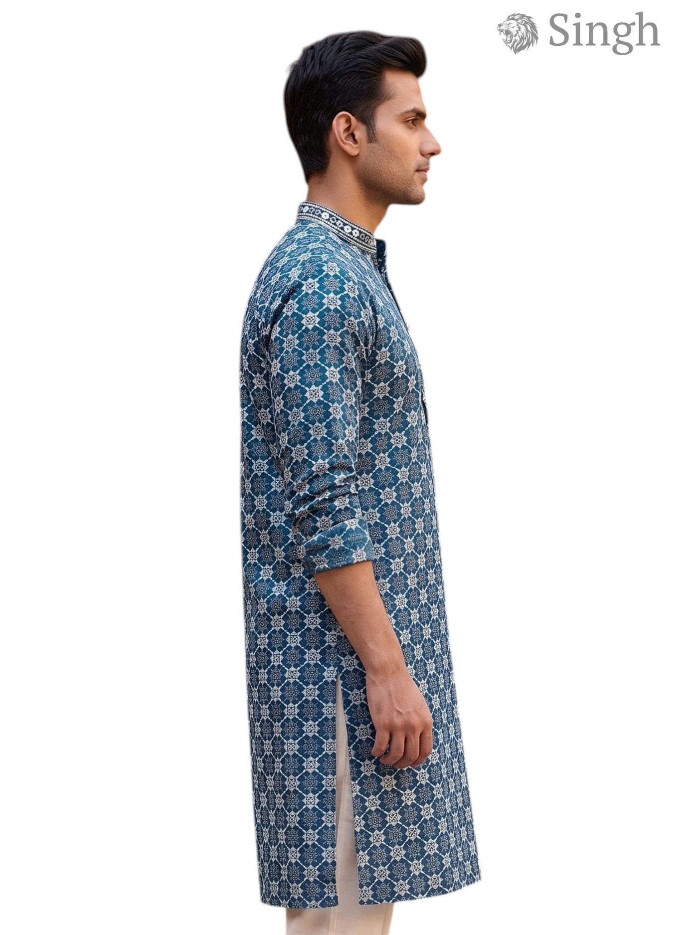 Singh Long Kurta-19-201-1 Men's Kurta for Royal Occasions