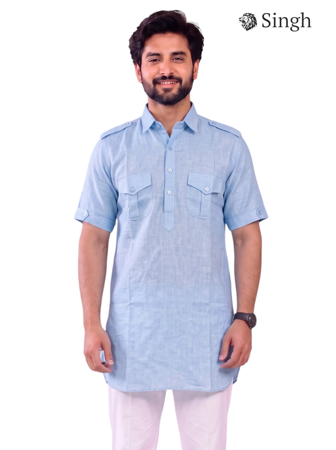 Singh JK HALF-10-101-3 Men's Kurta for Royal Occasions