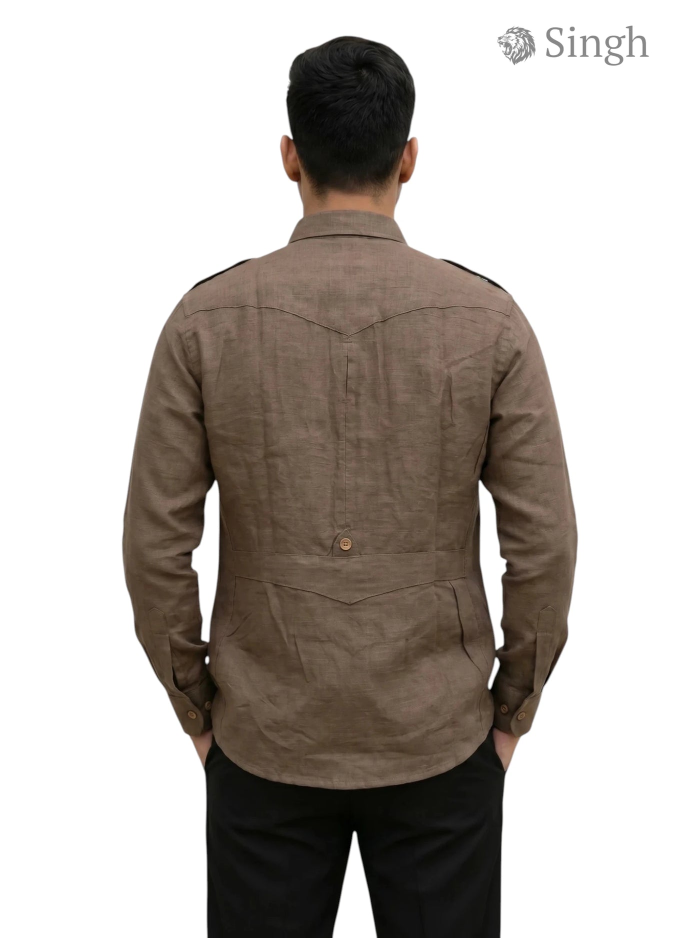 SINGH Hunting Linen Cotton 4P-13-5019 Shirt - Regal Style