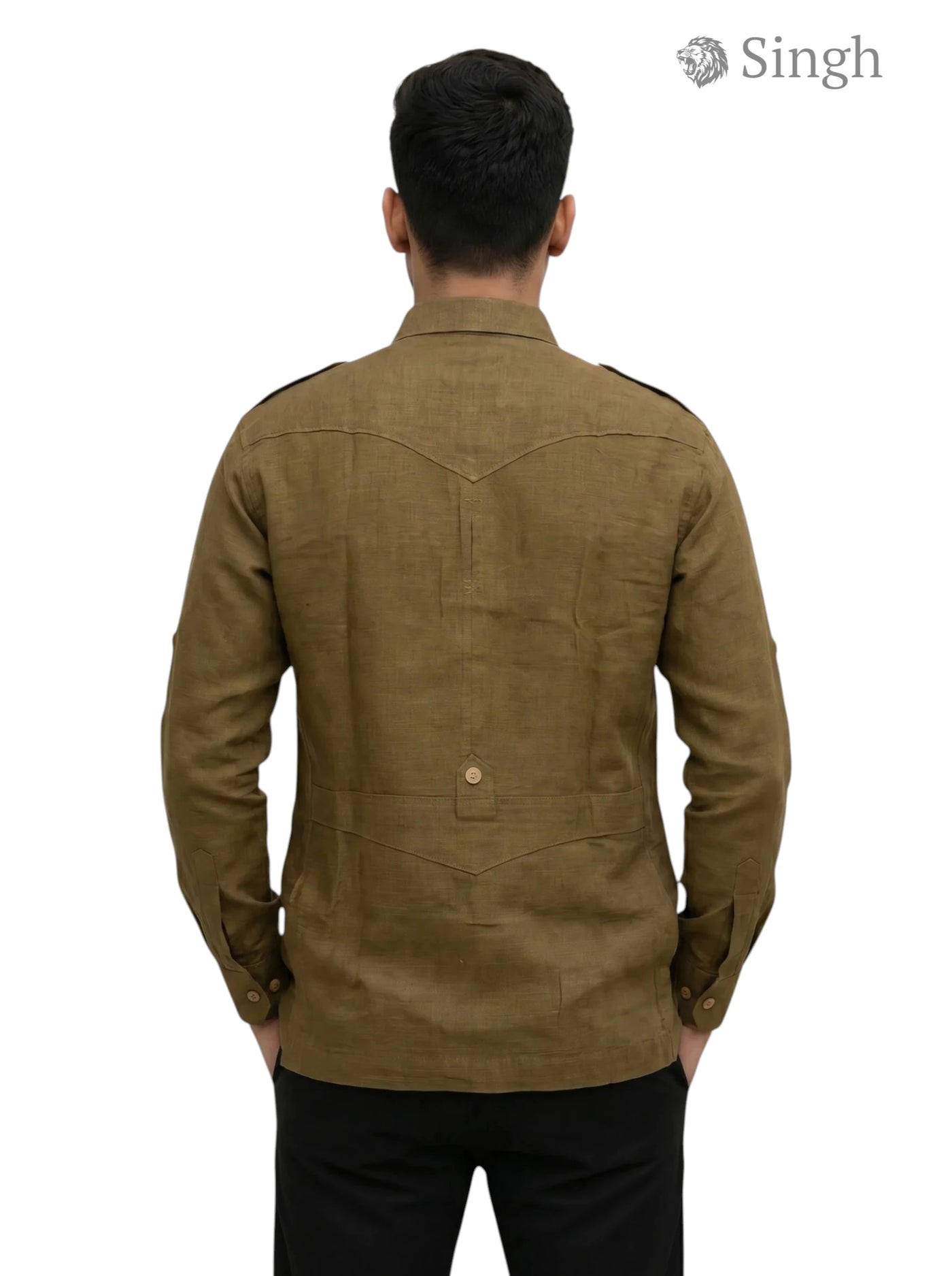 SINGH Hunting Linen Cotton 4P-13-5019 Shirt - Regal Style