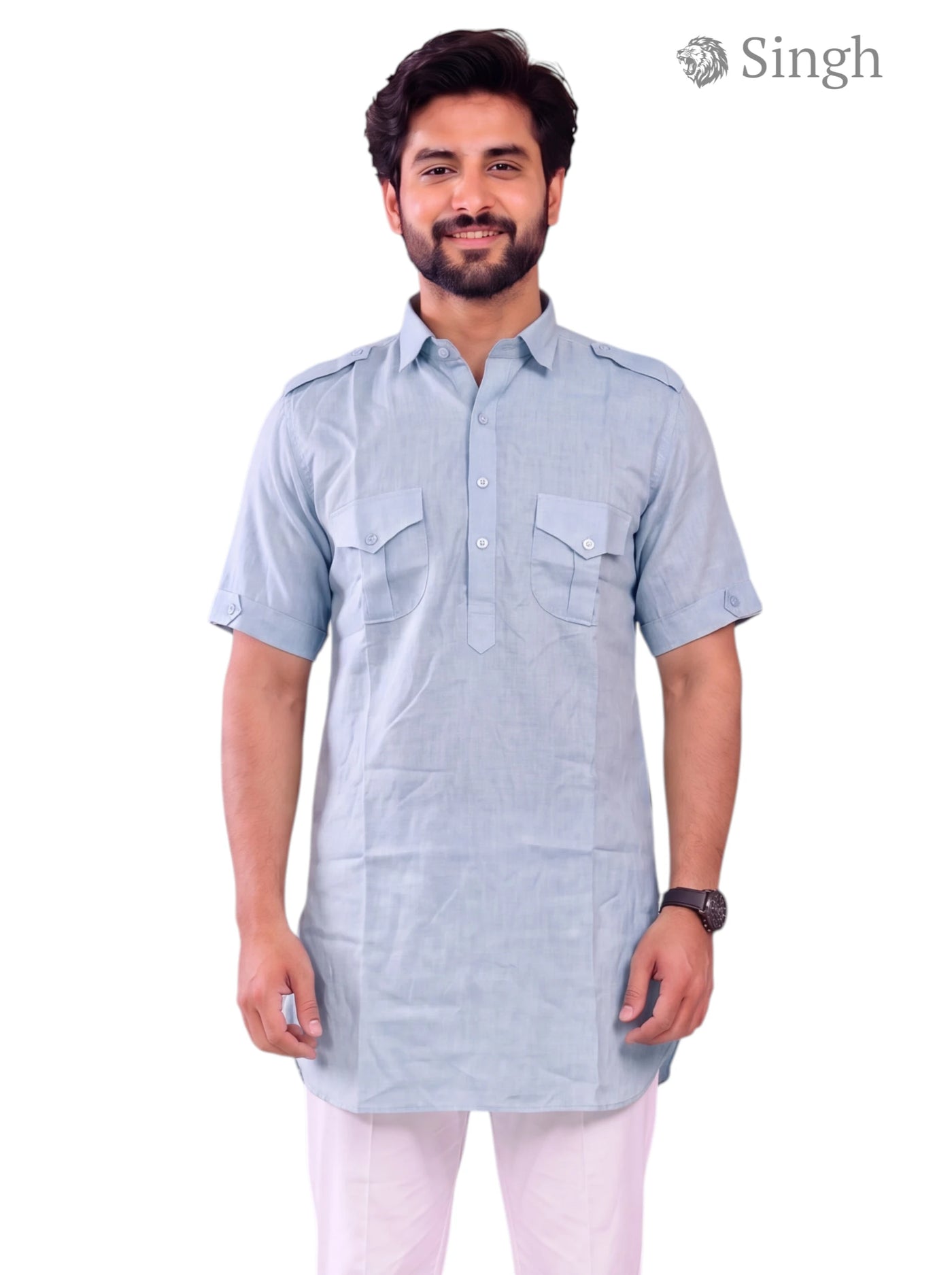 Singh JK HALF-10-101-3 Men's Kurta for Royal Occasions