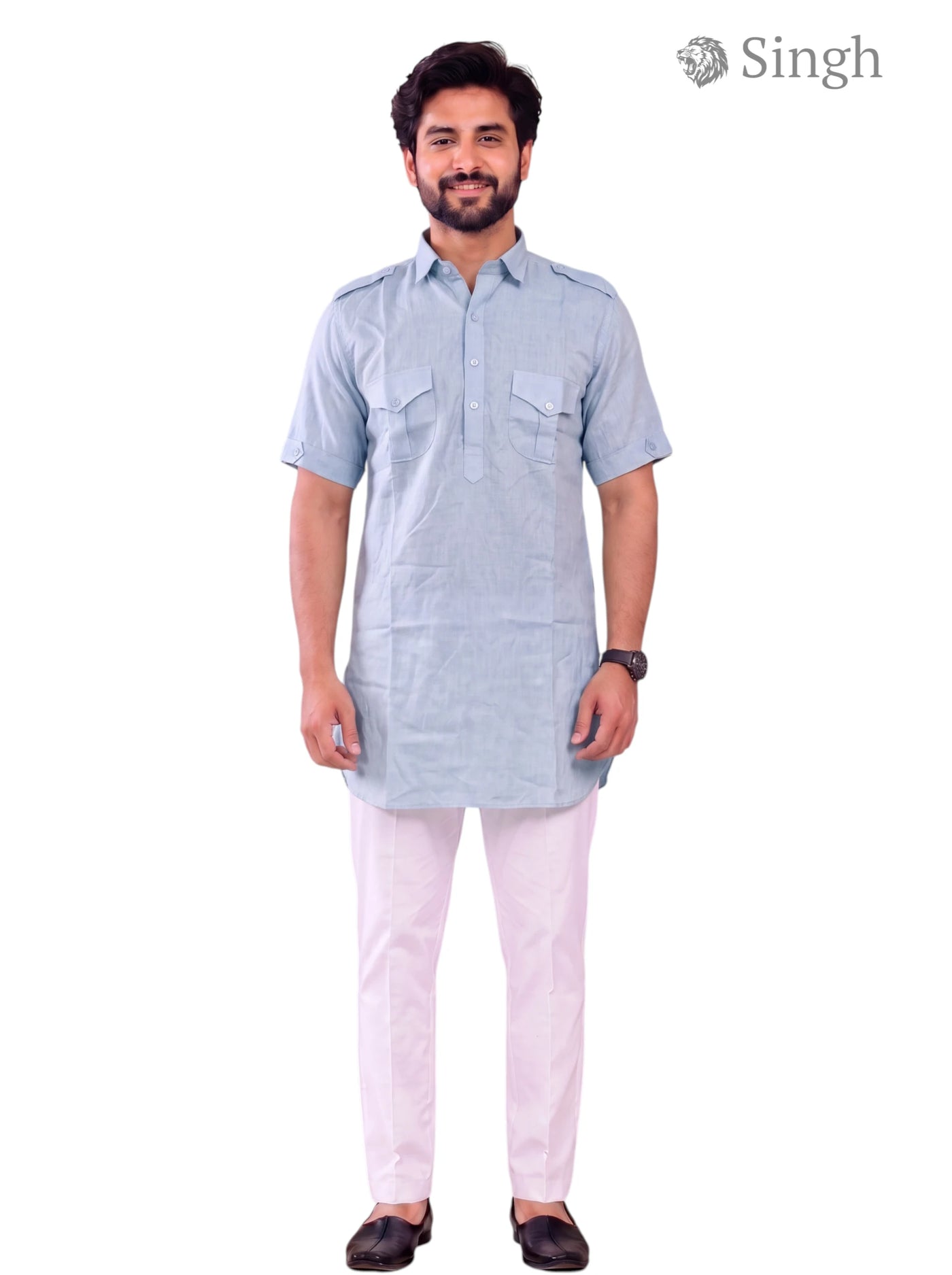 Singh JK HALF-10-101-3 Men's Kurta for Royal Occasions