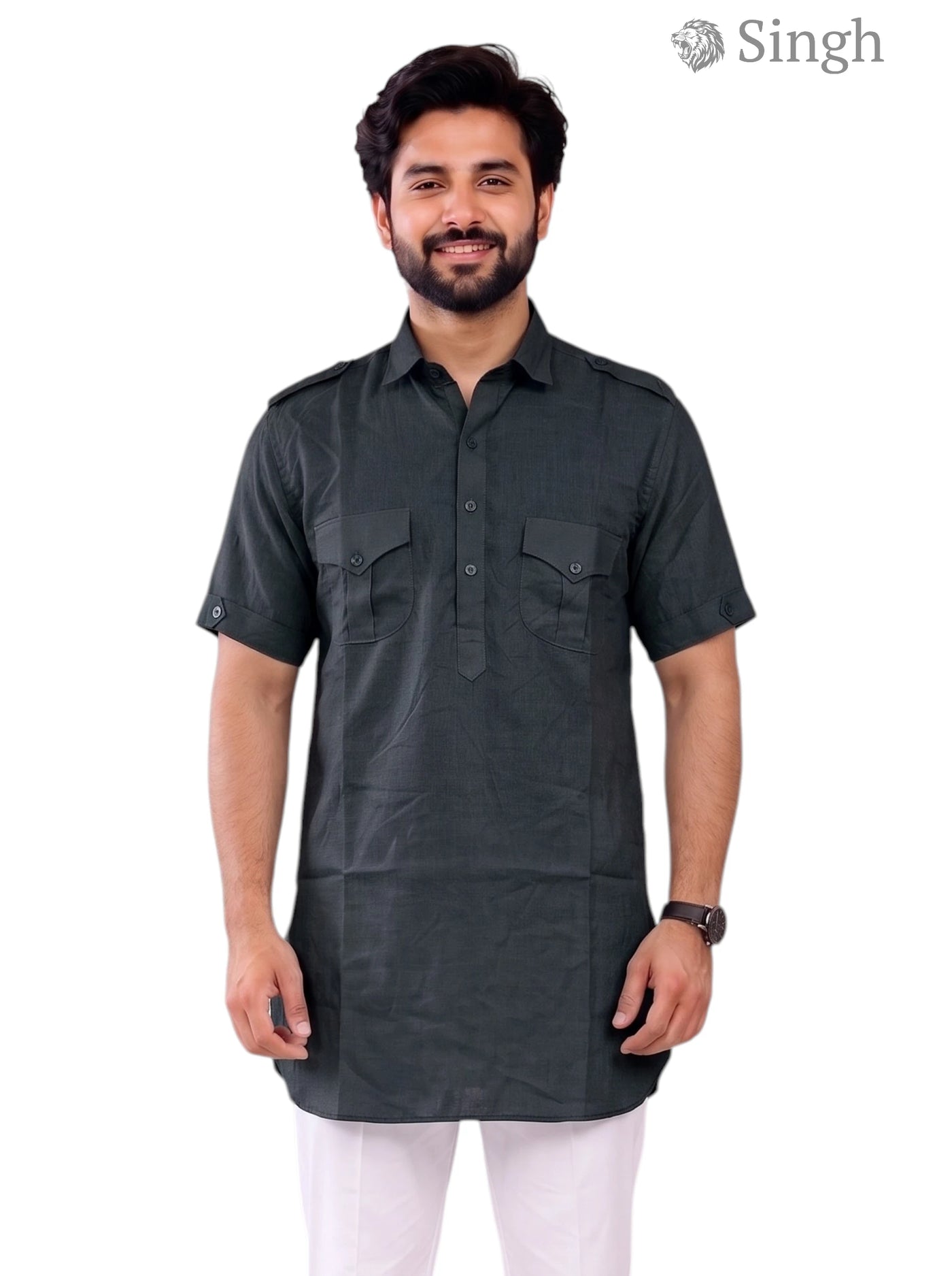 Singh JK HALF-10-101-3 Men's Kurta for Royal Occasions