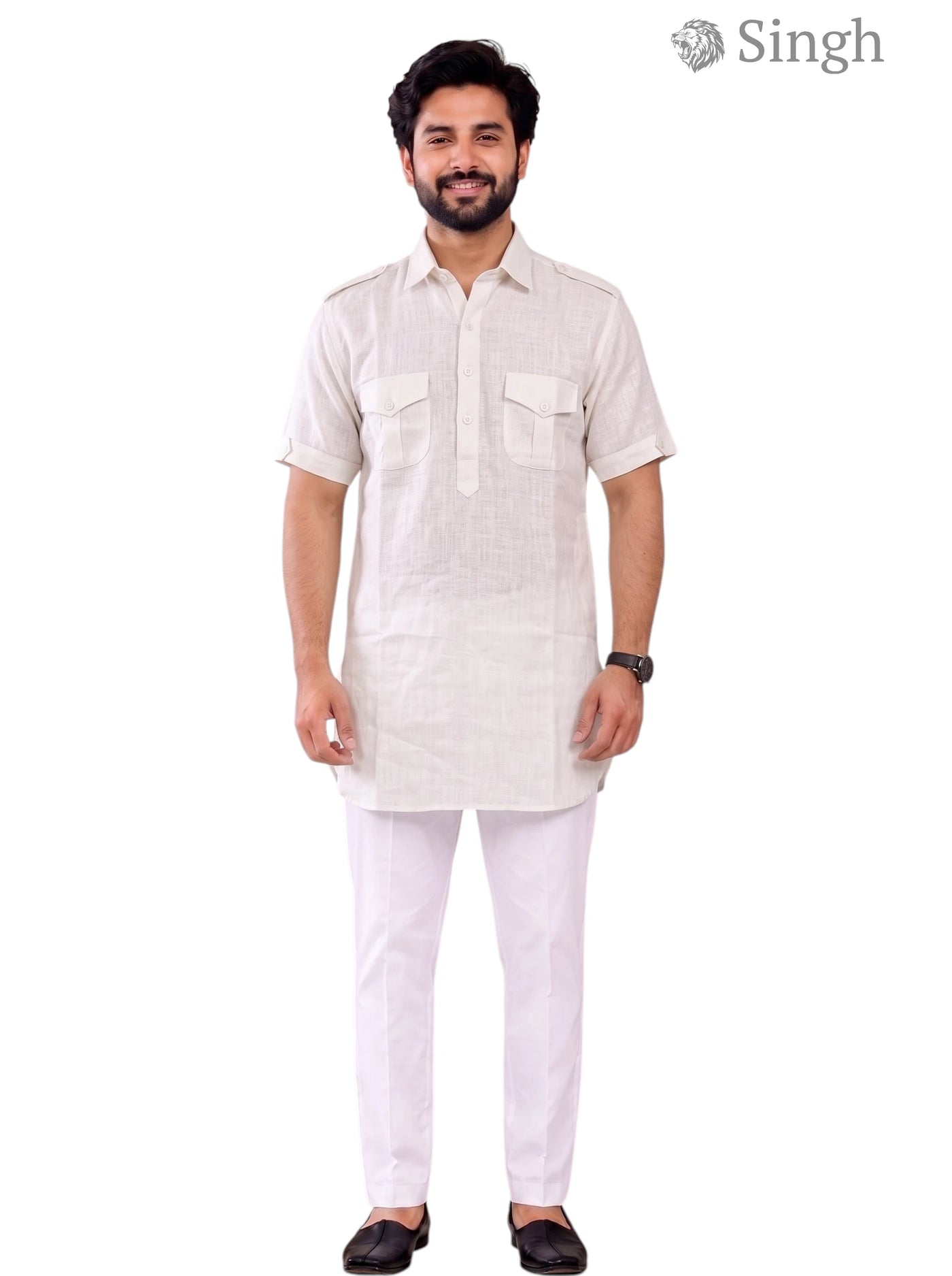 Singh JK HALF-10-101-3 Men's Kurta for Royal Occasions