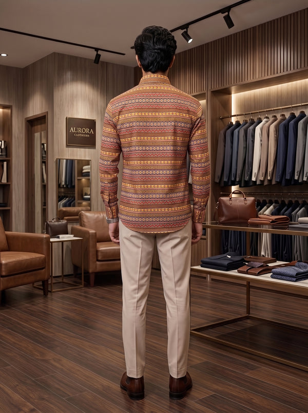 Singh Mens Sanganeri Shirts F-15-114-14