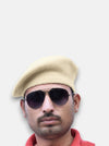 SINGH Modern Marwar Blue Beret Cap & Parmar Lobo Combo