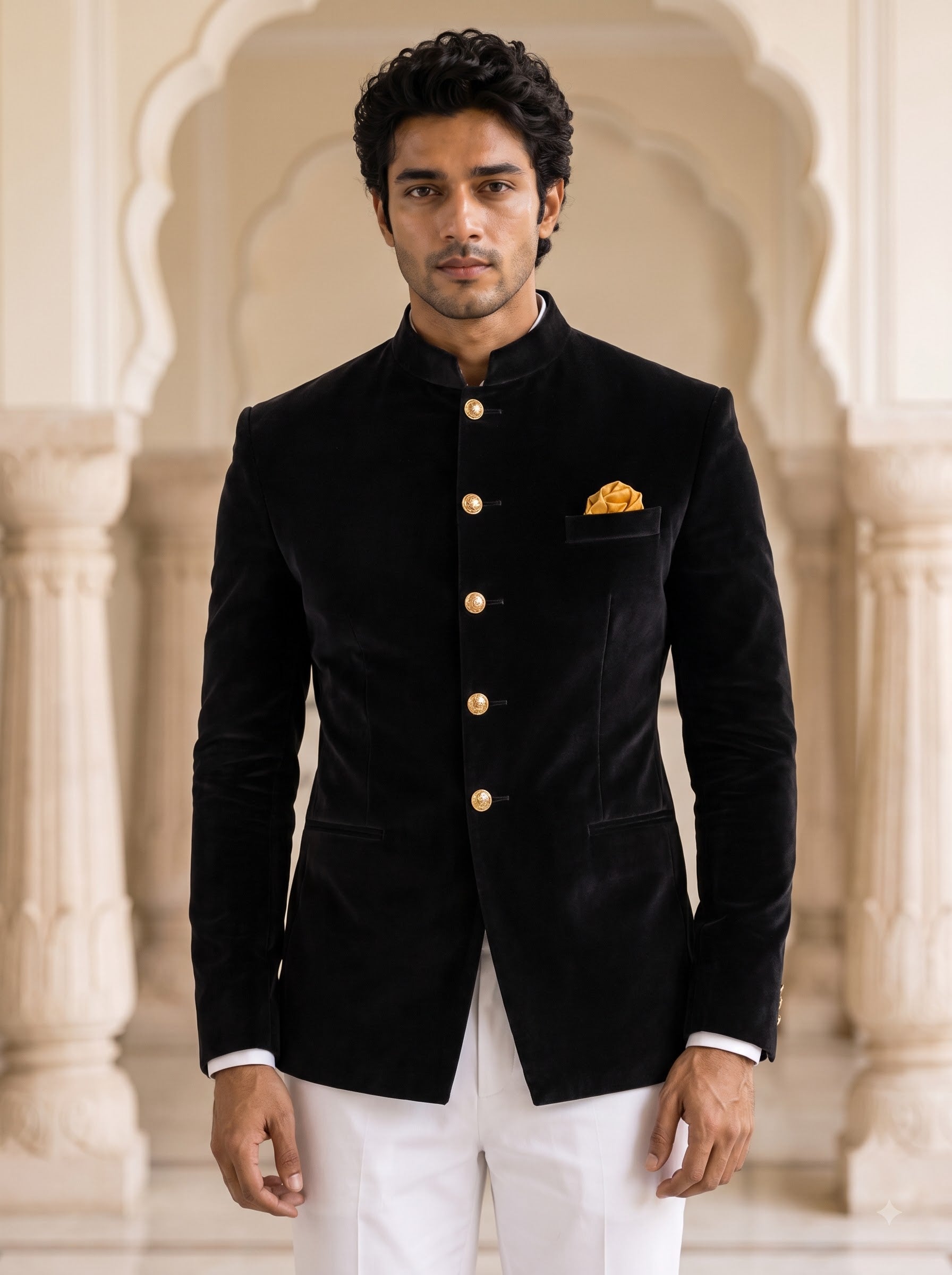 HARD VELVET JODHPURI SUIT 1234