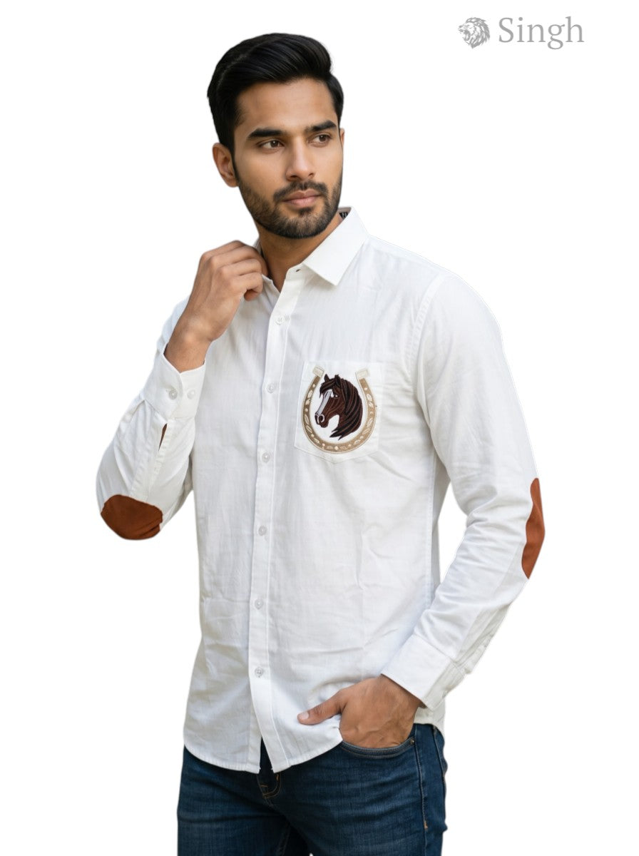LOGO SHIRT (MENS)S-25-5042-HORSE-M