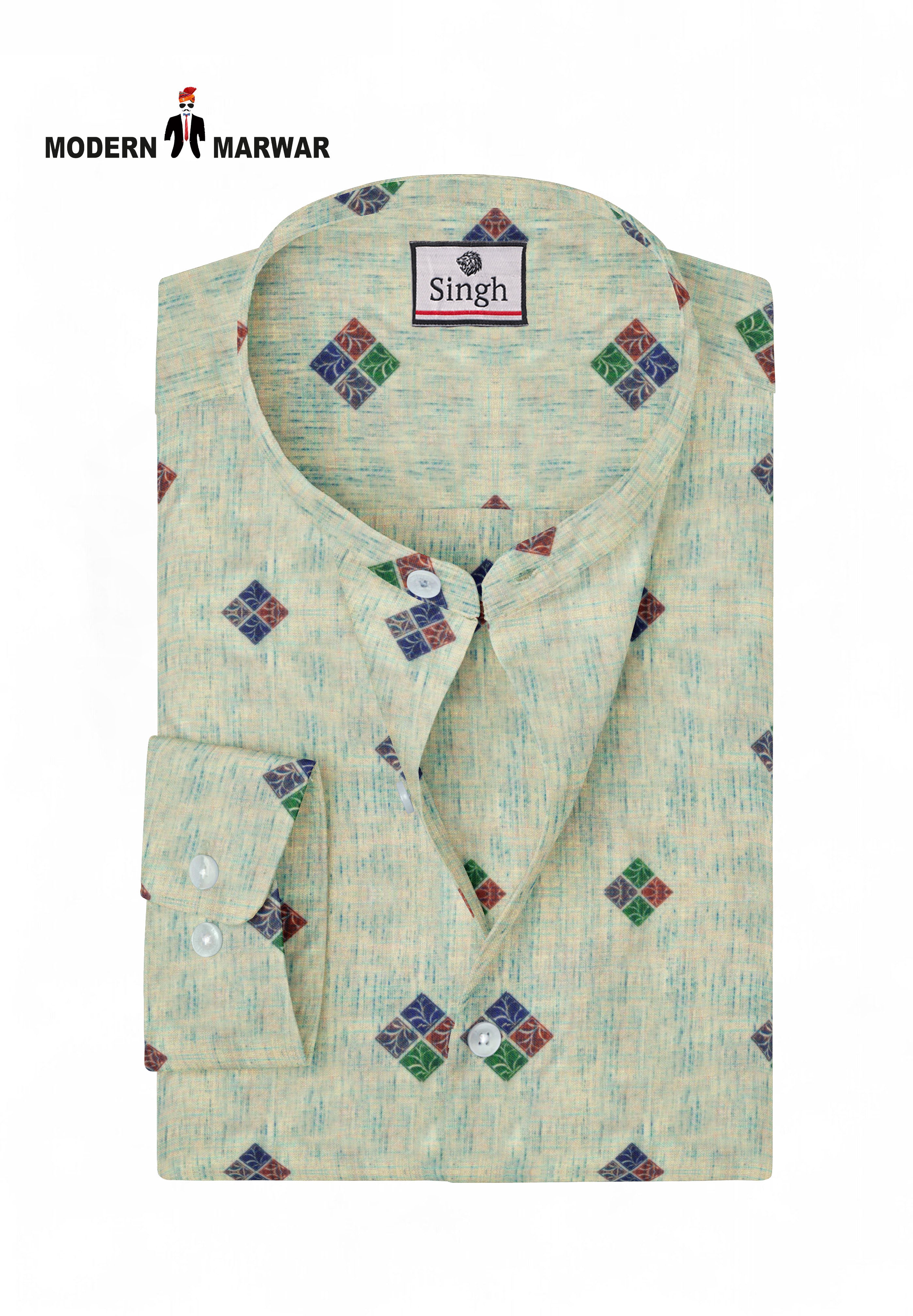 Men's Jodhpuri Collar Shirts-1-23
