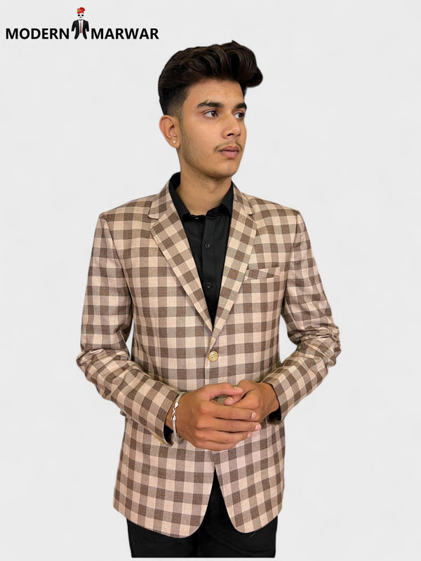 Stylish Blazer for Men Tweed Blazer-21-5020-2102