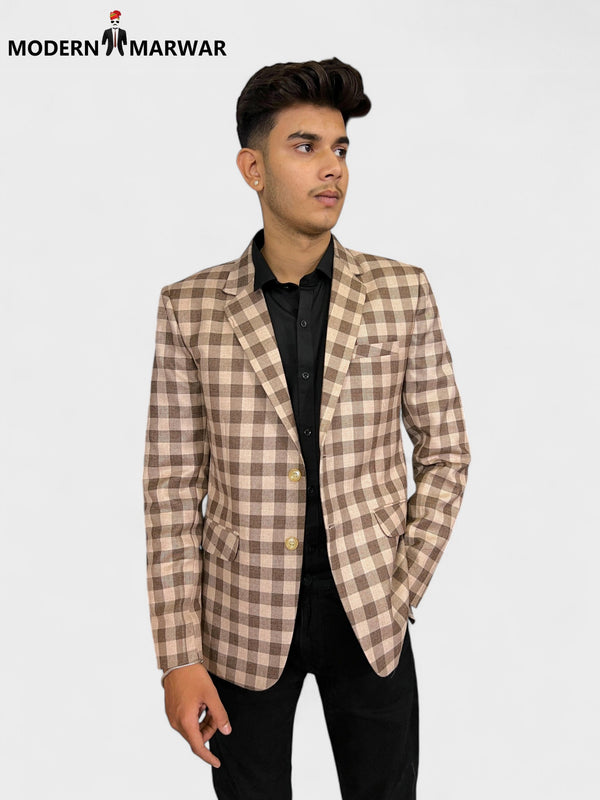 Stylish Blazer for Men Tweed Blazer-21-5020-2102