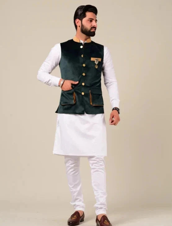 Men Kurta Pajama And Waistcoat, Modi Jacket