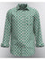 Modern Marwar designer men's shirt in green with intricate floral print for a stylish look
