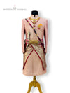 Elegant groom sherwani set in blush pink with intricate embroidery and regal accessories