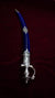 Heritage Indian talwar for home décor with intricate silver detailing and a blue curved blade