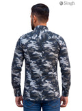 M Camouflage Hunting Shirts-1308-10 in durable fabric viewed from the back