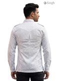 M Hunting Suit in White Patterned Fabric, Back View showing stylish design and fit, featuring HUNTING SHIRTS-1308-102