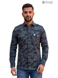 M Camouflage Hunting Shirts-1309-2 in durable fabric, displayed from the front angle