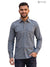 M Hunting Shirts-1310-171 in Grey Cotton Fabric, Front View with Model Wearing