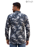 M Hunting Shirt in Camouflage Color with Cotton Fabric at Back View HUNTING SHIRTS-1310-268