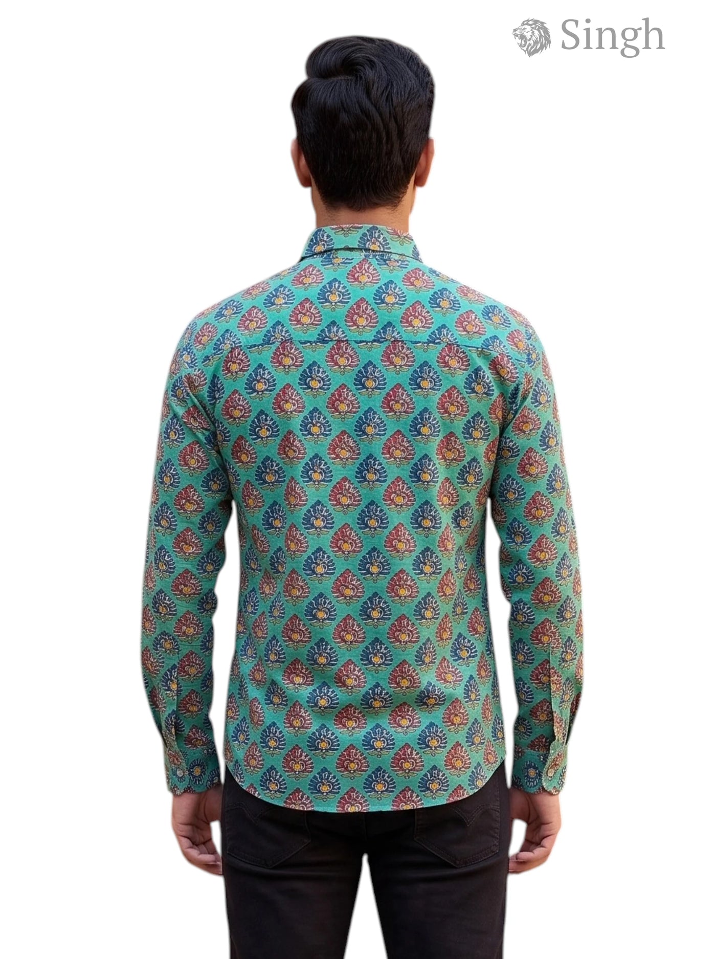 Singh Mens Sanganeri Floral-15-109-1