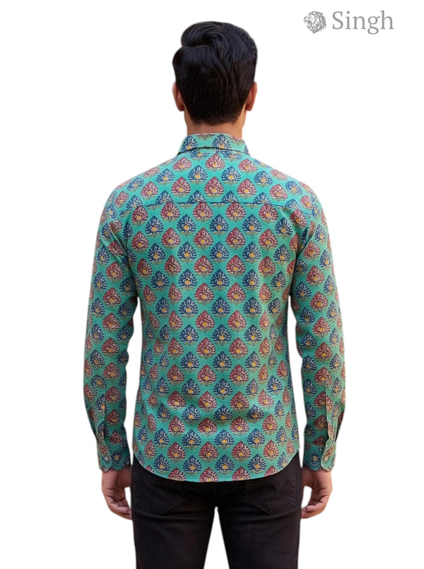 Singh Mens Sanganeri Floral-15-109-1