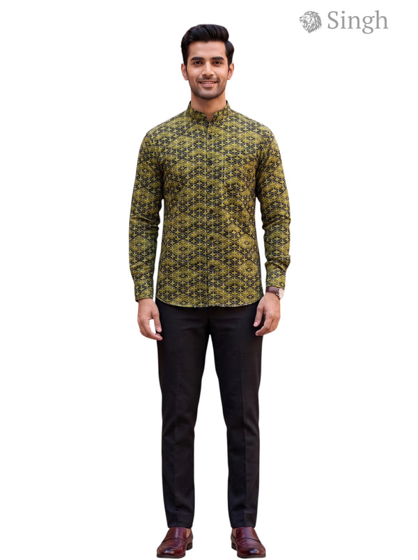 Singh (Mens) Sanganeri Floral-15-110-3