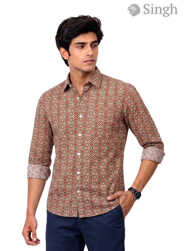 Singh (Mens) Sanganeri Floral-1001-102