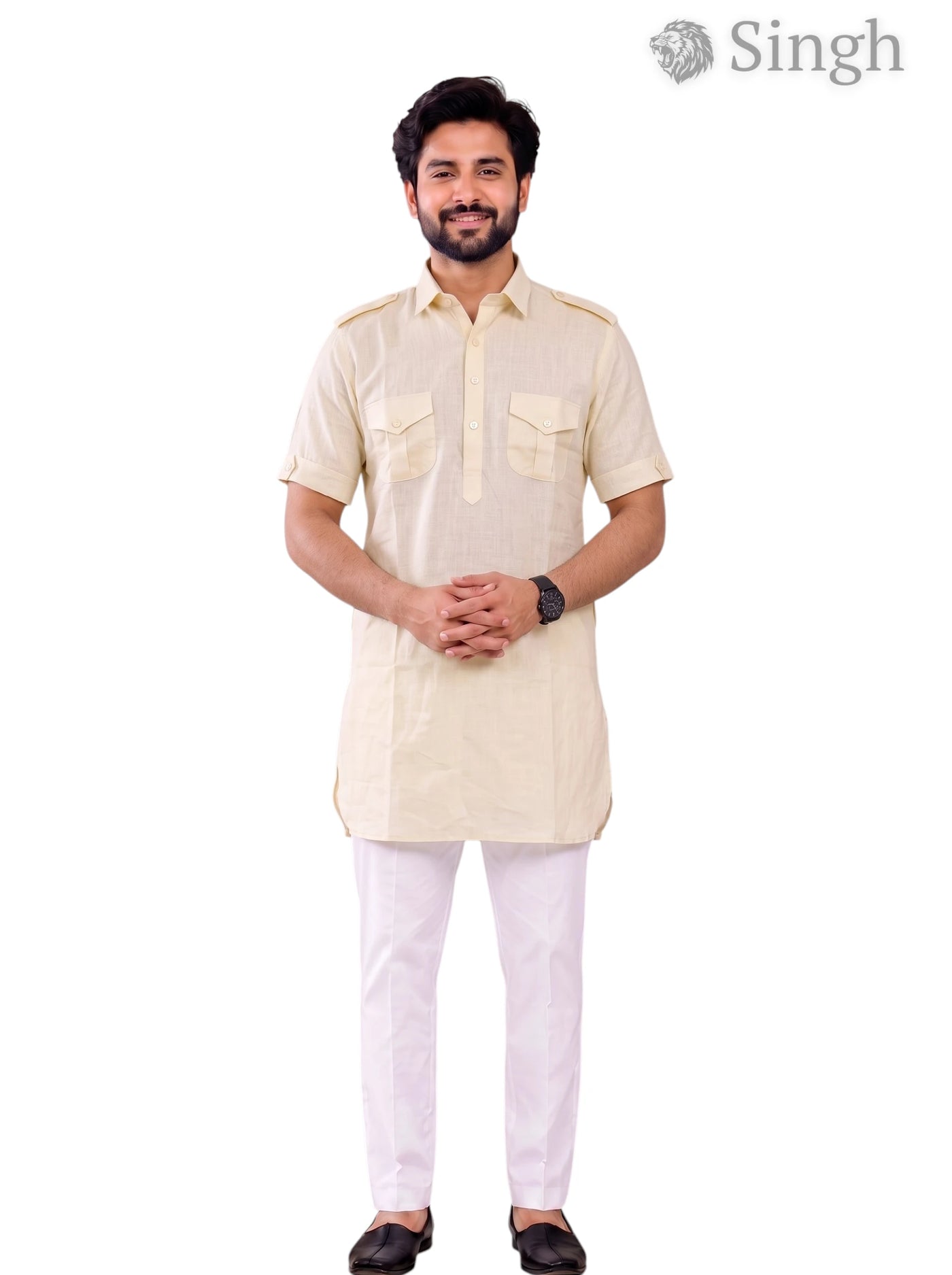 Singh JK HALF-10-101-3 Men's Kurta for Royal Occasions