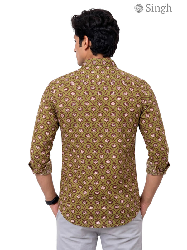 Singh Mens Sanganeri Floral-15-107-5