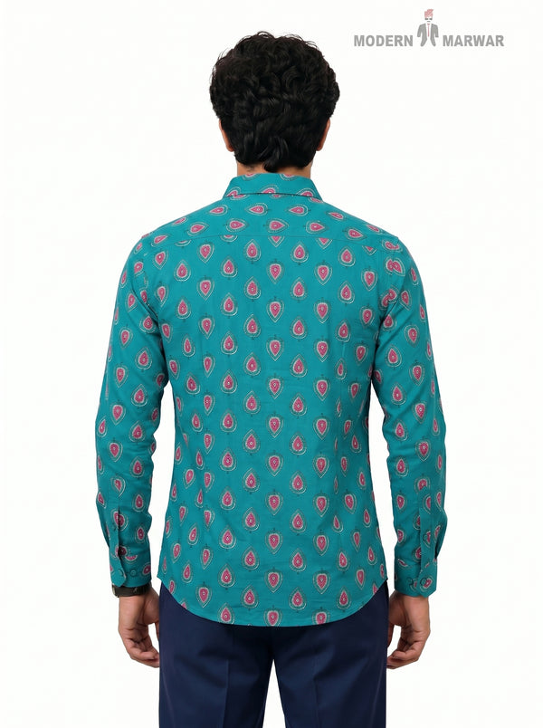 Singh Mens Sanganery Floral Shirt - 15-106-4