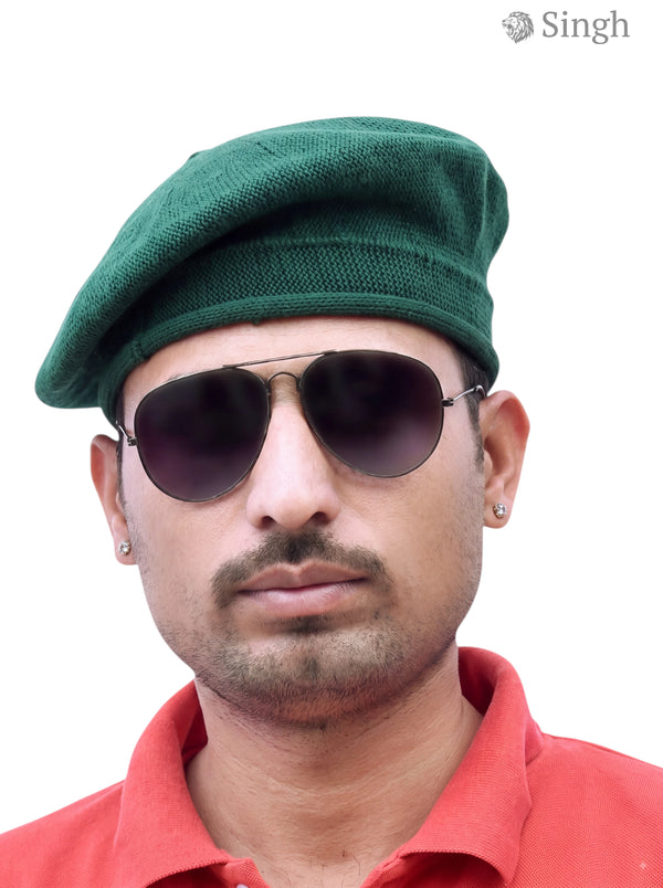 Singh Men's Beret Cap (Cotton)- Premium Royal Style
