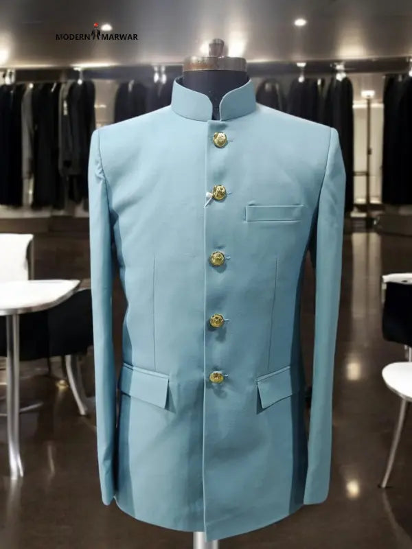 JODHPURI SUIT-12-5001-8 - 34 / Sky Blue